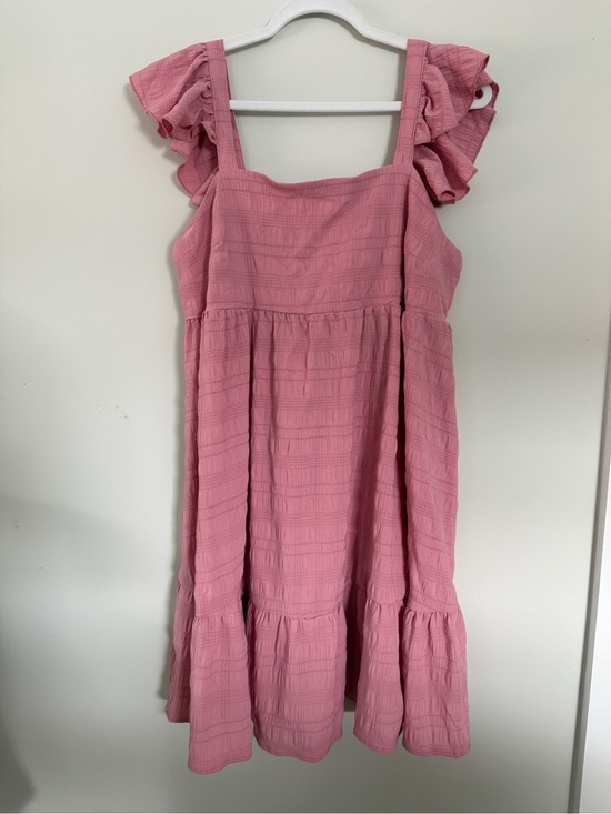 Dresses & Skirts - Pink Ruffle Strap Summer Dress